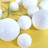 Deco Foam Ball Toppers 20pk - Glitter White