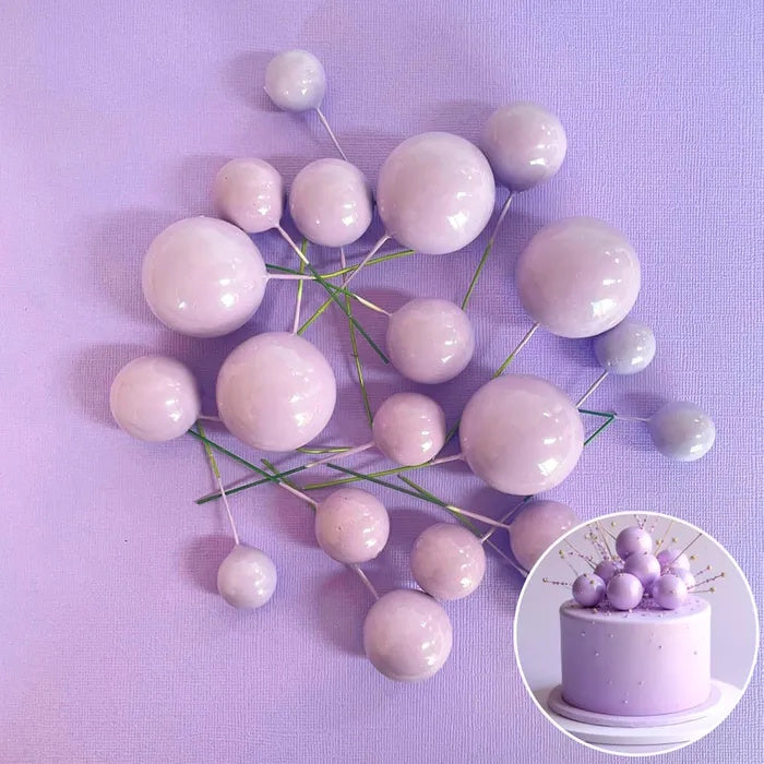 Deco Foam Ball Toppers 20pk - Lilac