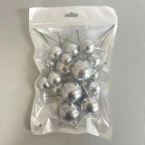 Deco Foam Ball Toppers 20pk - Silver