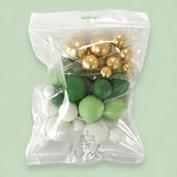 Deco Foam Ball Toppers 32pk - Green, White & Gold