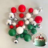 Deco Foam Ball Toppers 32pk - Christmas Silver