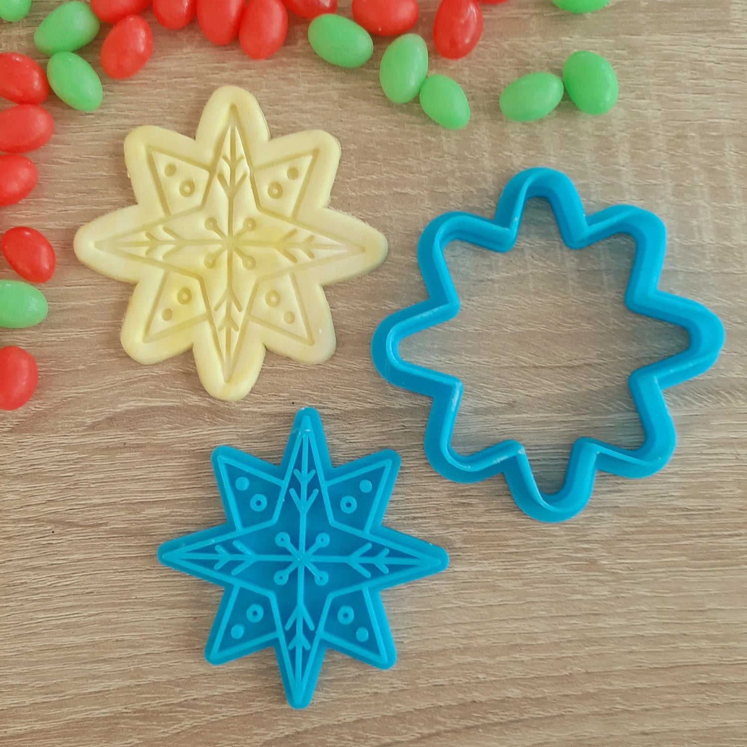 Decorative Star Cookie Cutter & Embosser