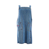 Annabel Trends Denim Apron with Apple Embroidery