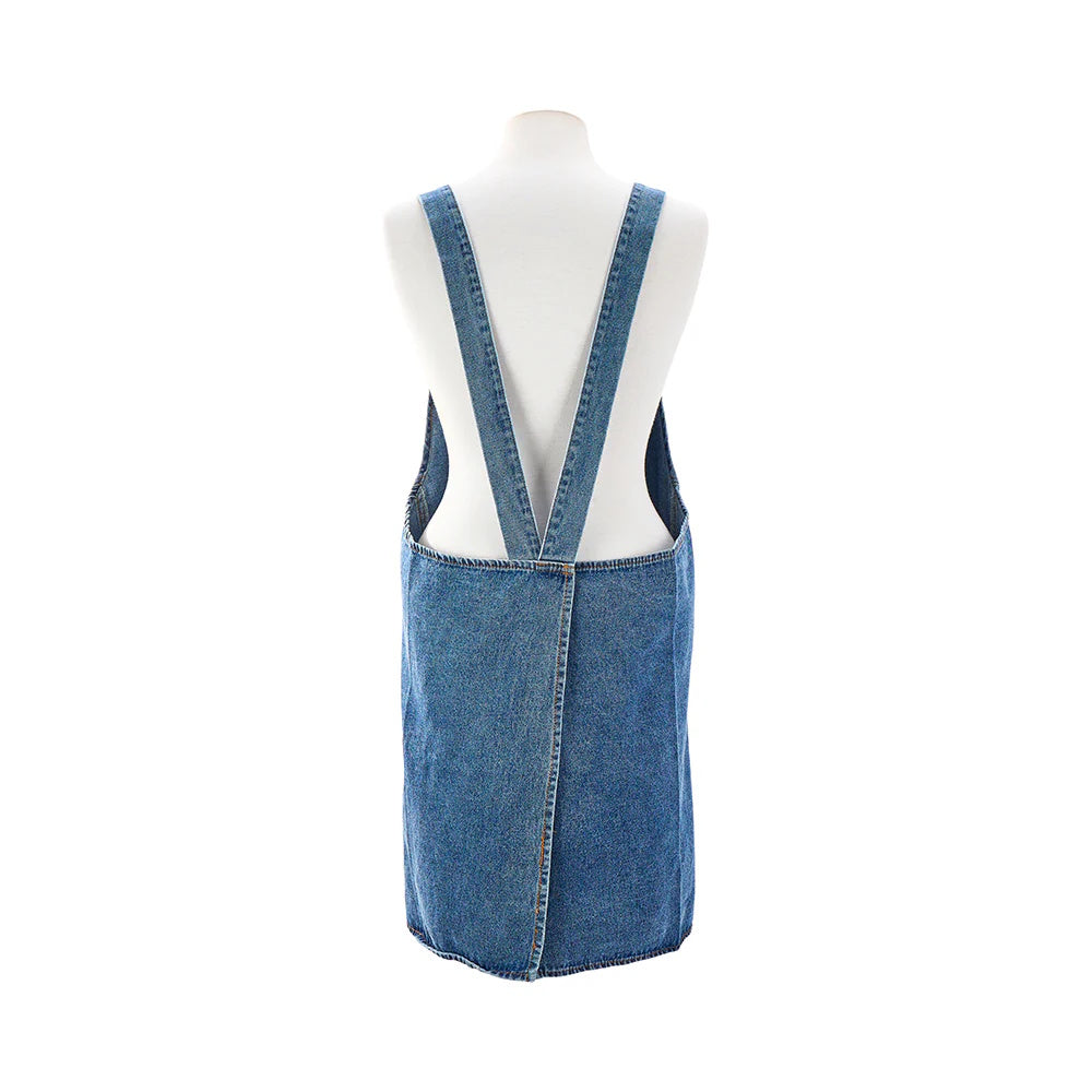 Annabel Trends Denim Apron with Apple Embroidery