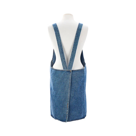 Annabel Trends Denim Apron with Apple Embroidery