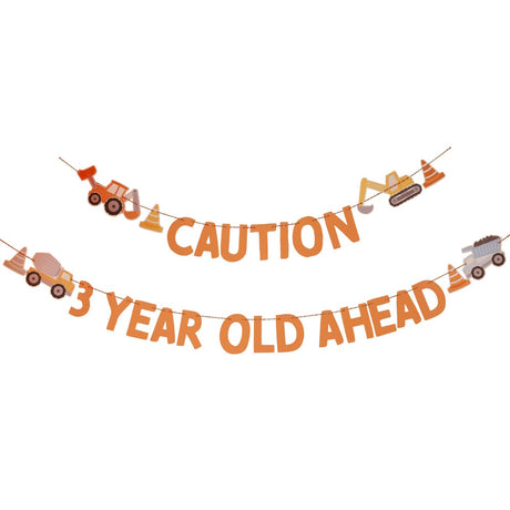 Diggin' It Customisable Construction Birthday Bunting