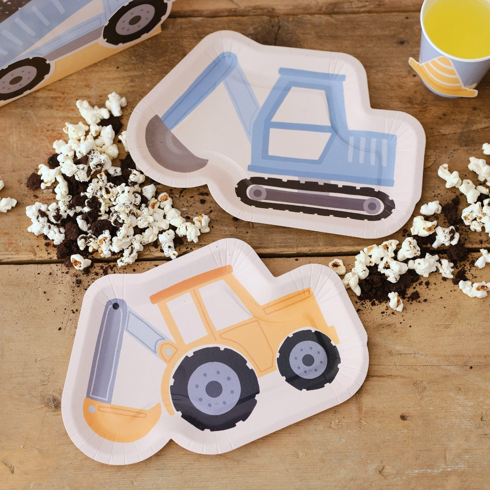 Diggin' It Construction Party Plates 8pk