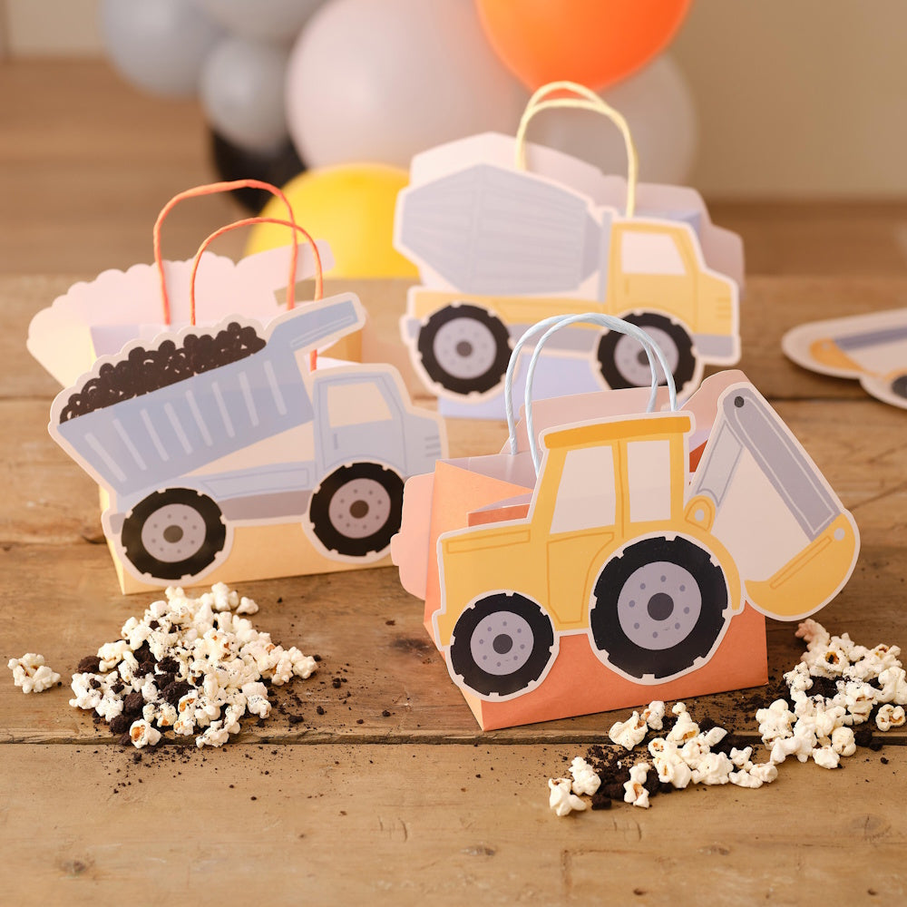 Diggin' It Construction Vehicle Party Bags 5pk