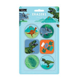 Dino Erasers 6pk