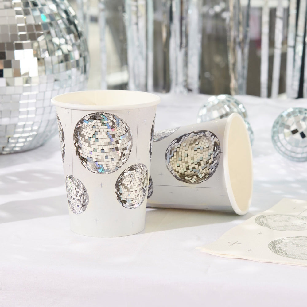 Disco Ball Party Cups 8pk