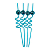 Disco Ball Reusable Spiral Straws 4pk