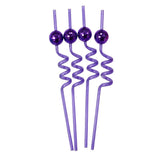 Disco Ball Reusable Spiral Straws 4pk