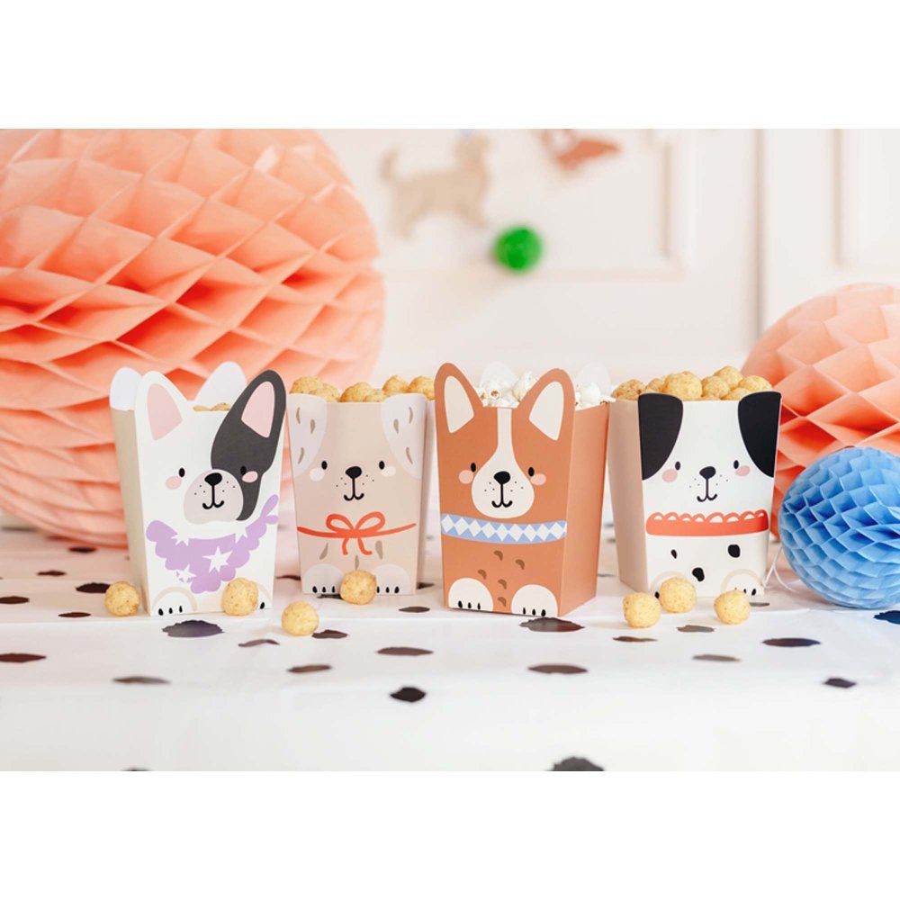 Dog Party Popcorn Boxes 6pk