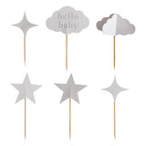 Dream Baby Cloud & Star Cupcake Toppers