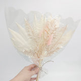 Dried Mixed Florals with Fan - Pink