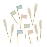 Bunny Ears & Happy Easter Flag Cupcake Toppers 12pk