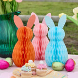 Easter Bunny Honeycomb Decorations 3pk