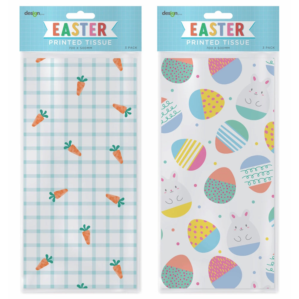 Easter Printed Tissue Paper Sheets 3pk