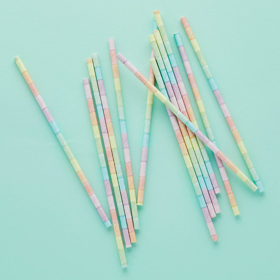 Eco Rainbow Paper Straws 20pk