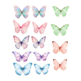 Edible Wafer Toppers - Pastel Rainbow Butterflies