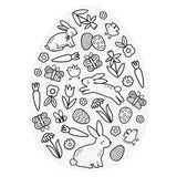 Easter Egg Shaped Colouring In Placemats 8pk