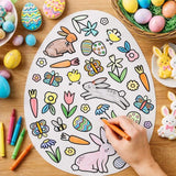 Easter Egg Shaped Colouring In Placemats 8pk