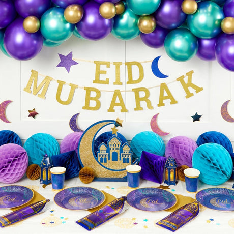 Eid Mubarak Glitter Banner