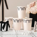 Elegant Milestone Black Bow Paper Cups 6pk