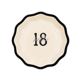 Elegant Milestone Hello 18 Lunch Plates 6pk