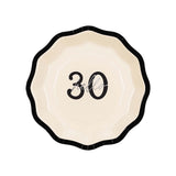 Elegant Milestone Hello 30 Lunch Plates 6pk