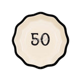 Elegant Milestone Hello 50 Lunch Plates 6pk