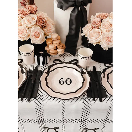 Elegant Milestone Hello 60 Lunch Plates 6pk