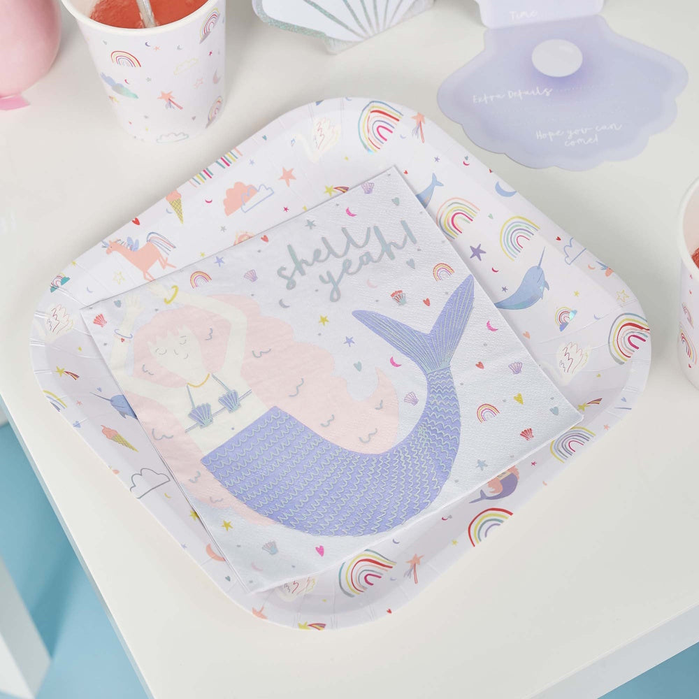 Enchanted Mermaid Lunch Napkins 16pk