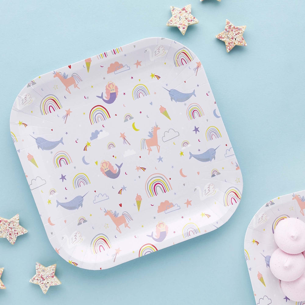 Enchanted Rainbow Plates 8pk