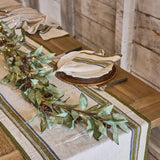 French Country Eucalyptus & Brown Berry Wood Swag