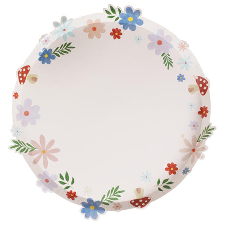 Fairy Garden Floral Plates 8pk