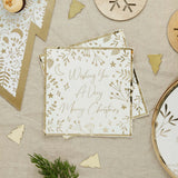 Festive Folklore Merry Christmas Lunch Napkins 16pk