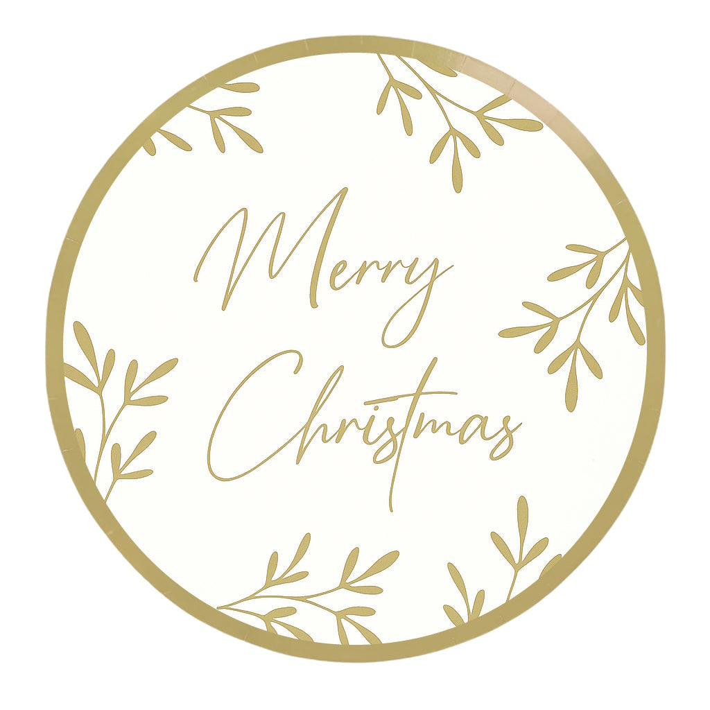 Festive Folklore Merry Christmas Dinner Plates 8pk