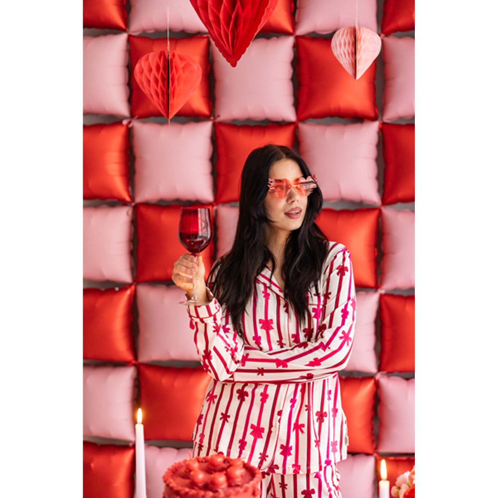 Flaming Red Heart Glasses