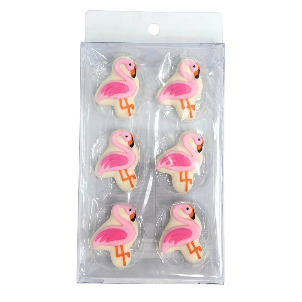 Flamingo Icing Decorations 6pk