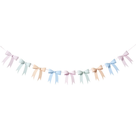 Floral Tea Party Pastel Bow Garland