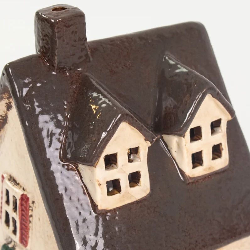 Nordgard Tea Light House Tall Villa with Bow Wreath
