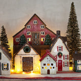 Nordgard Tea Light House Tall Villa with Bow Wreath