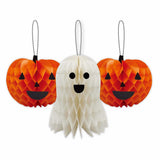Fright Night Halloween Honeycomb Decorations 3pk