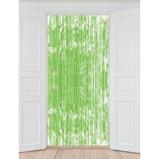 Neon Green Fringe Door Curtain
