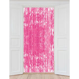 Neon Pink Fringe Door Curtain