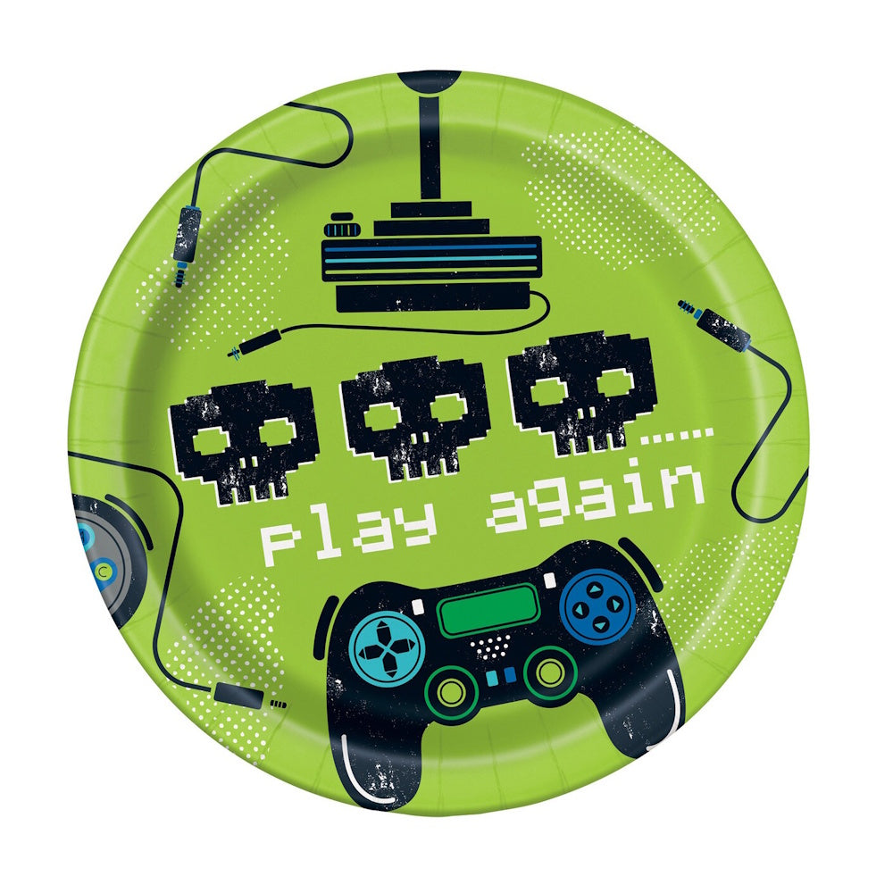 Gamer Birthday Lunch Plates 8pk