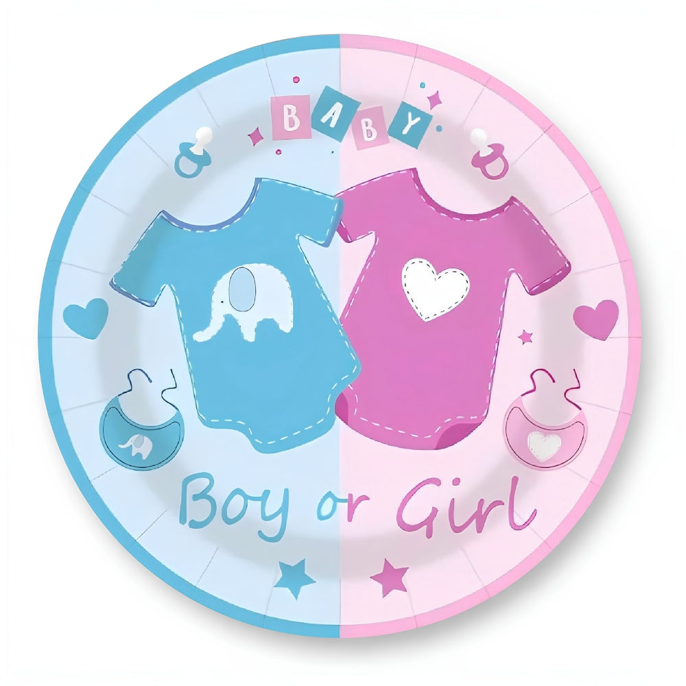 Value Gender Reveal Plates 10pk