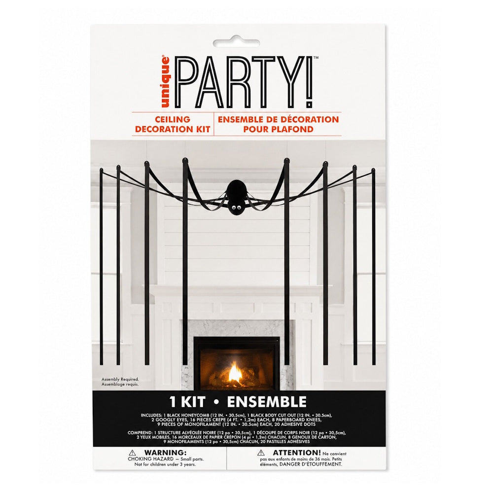 Giant Spider Ceiling Decoration Kit