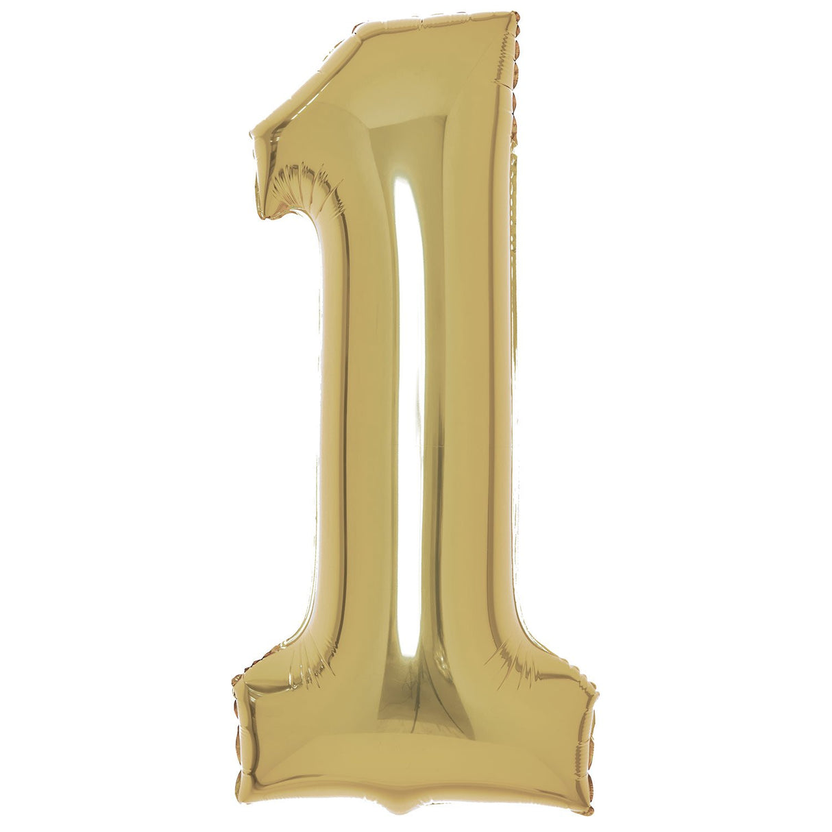 86cm White Gold Number Foil Balloon - 1